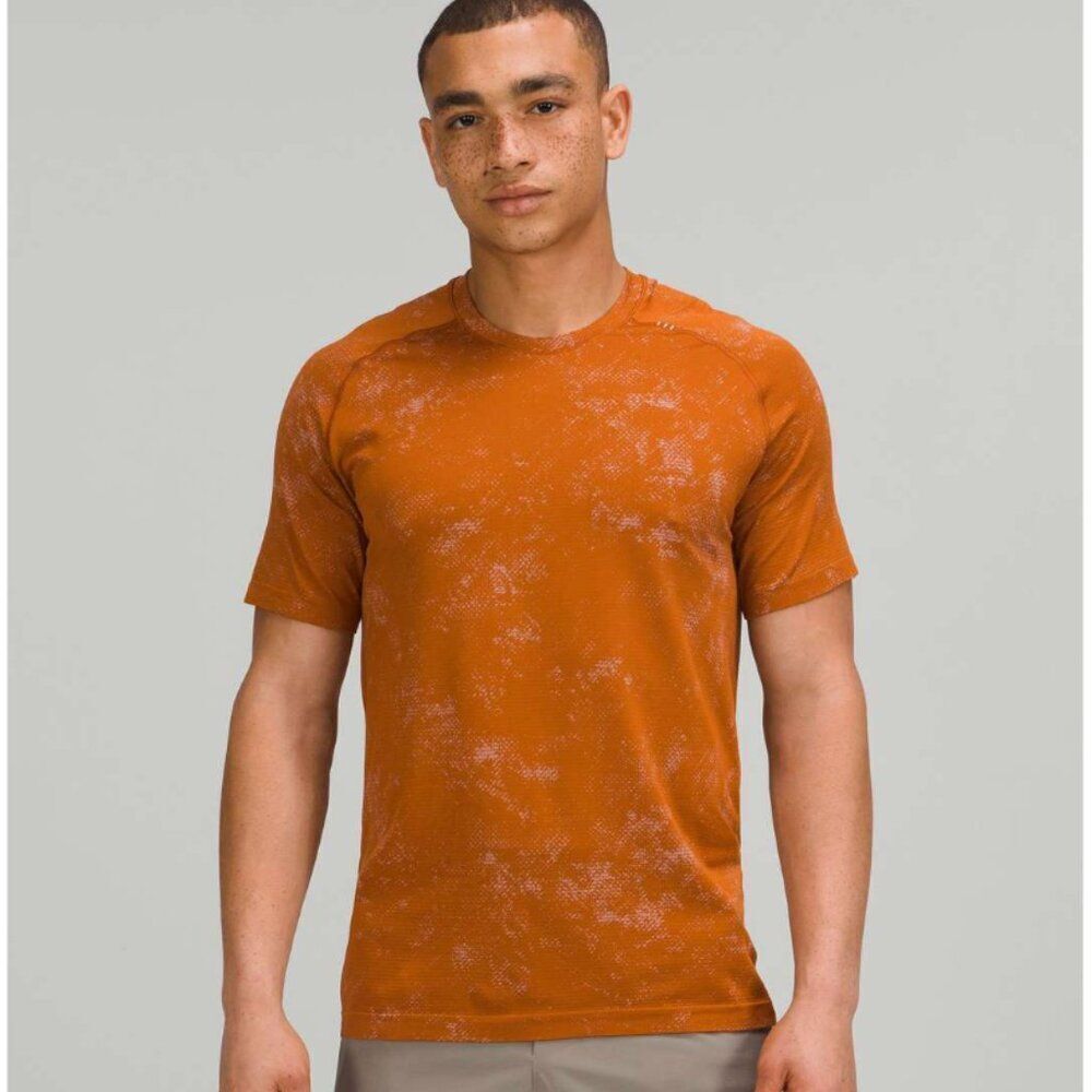 Lululemon Short Sleeve Metal Vent Tech Shirt 2.0 Dappled Butternut Brown Large